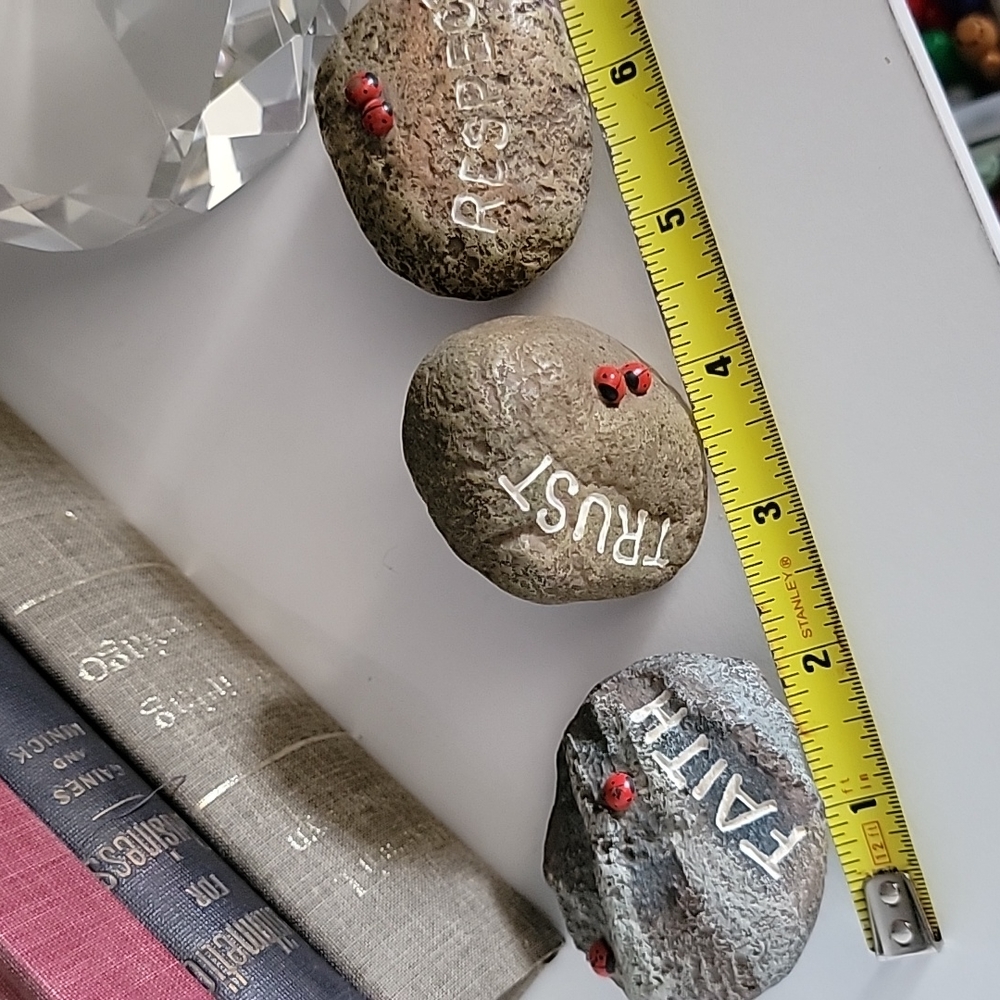 Decor Fake Rocks with Ladybugs - Picture 2 of 4